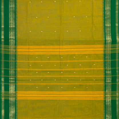 Green Kanchi Cotton Saree For Festive Wear PV MM KC 555