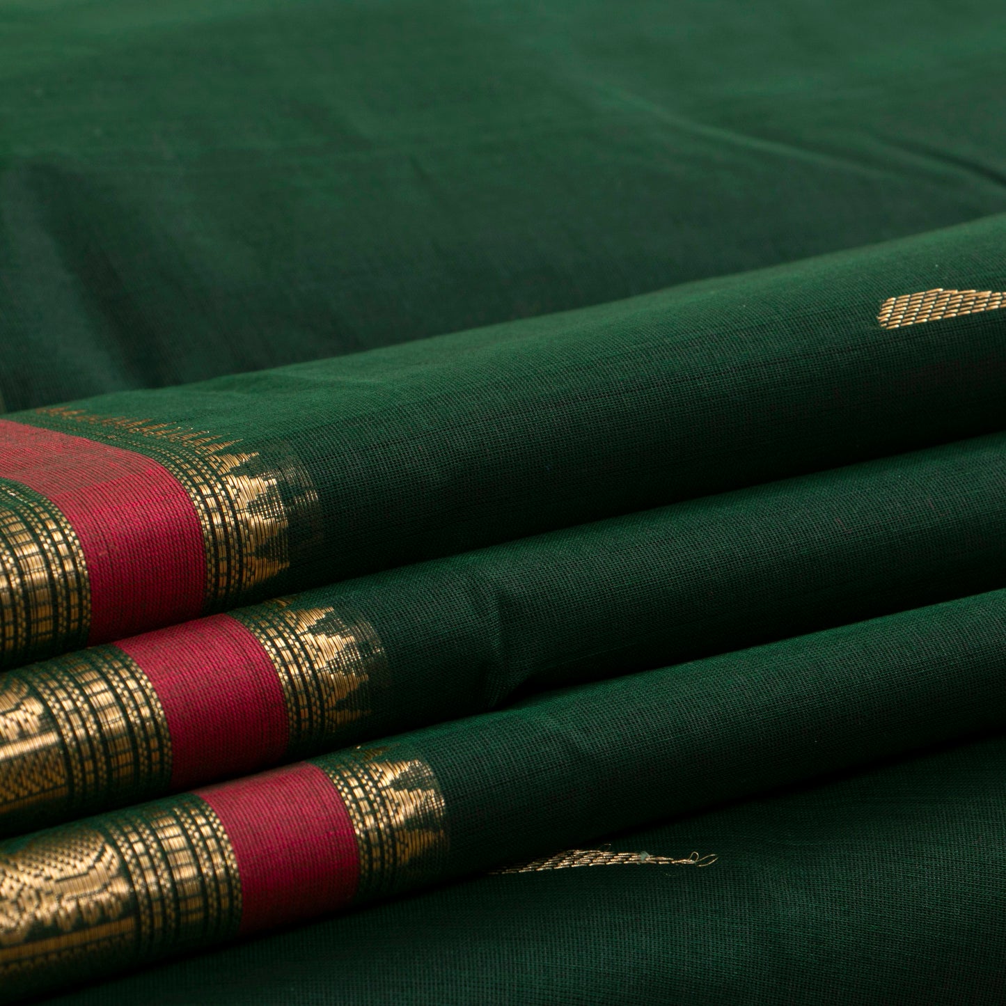 Green Kanchi Cotton Saree PV RSP KC 241