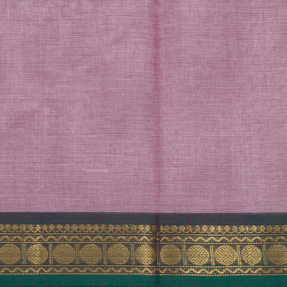 Lilac And Teal  Kanchi Cotton Saree For Festive Wear PV MM KC 554