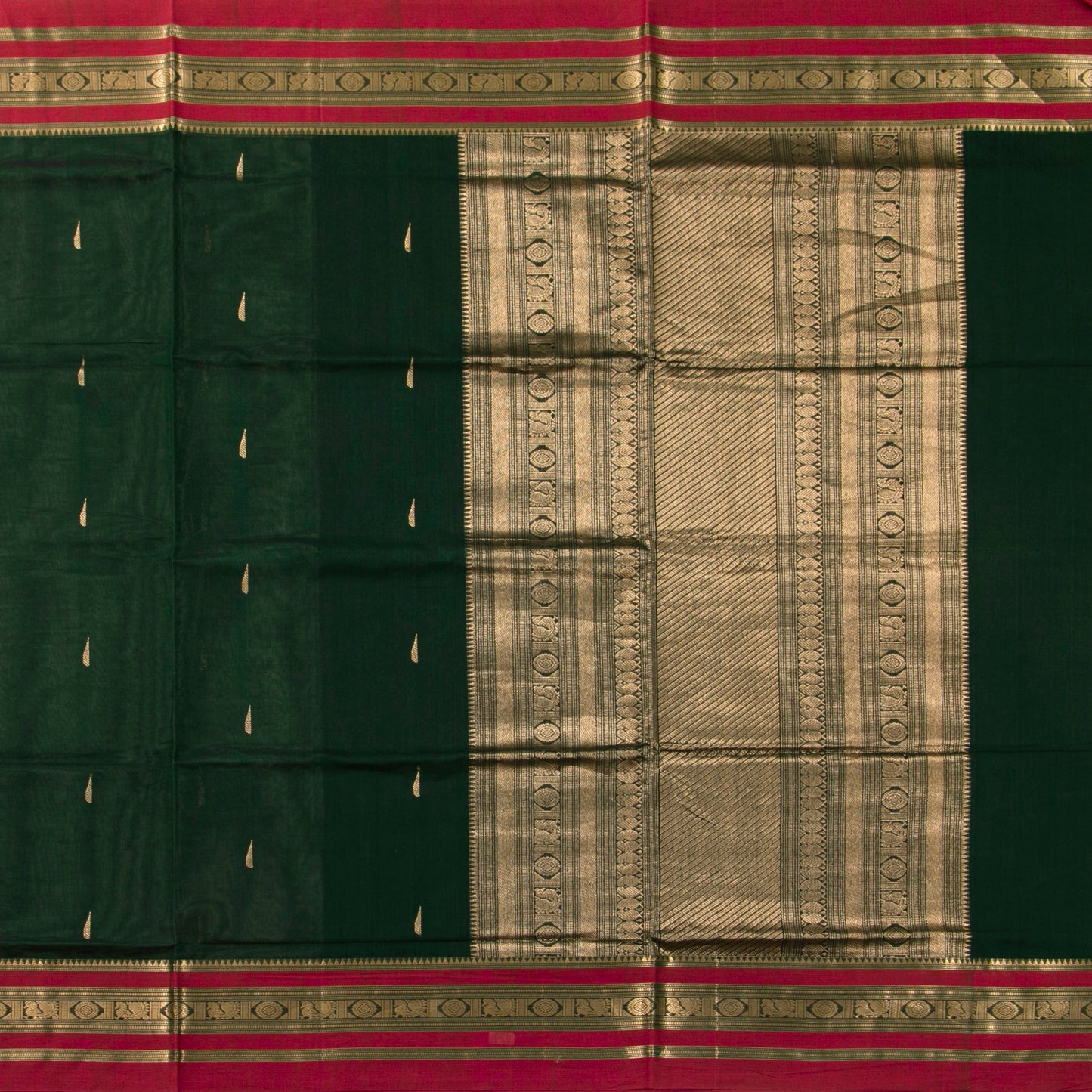 Green Kanchi Cotton Saree PV RSP KC 241