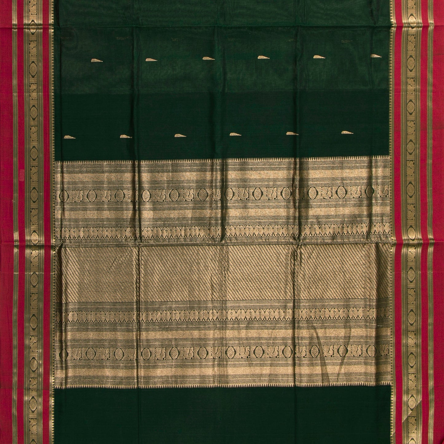 Green Kanchi Cotton Saree PV RSP KC 241