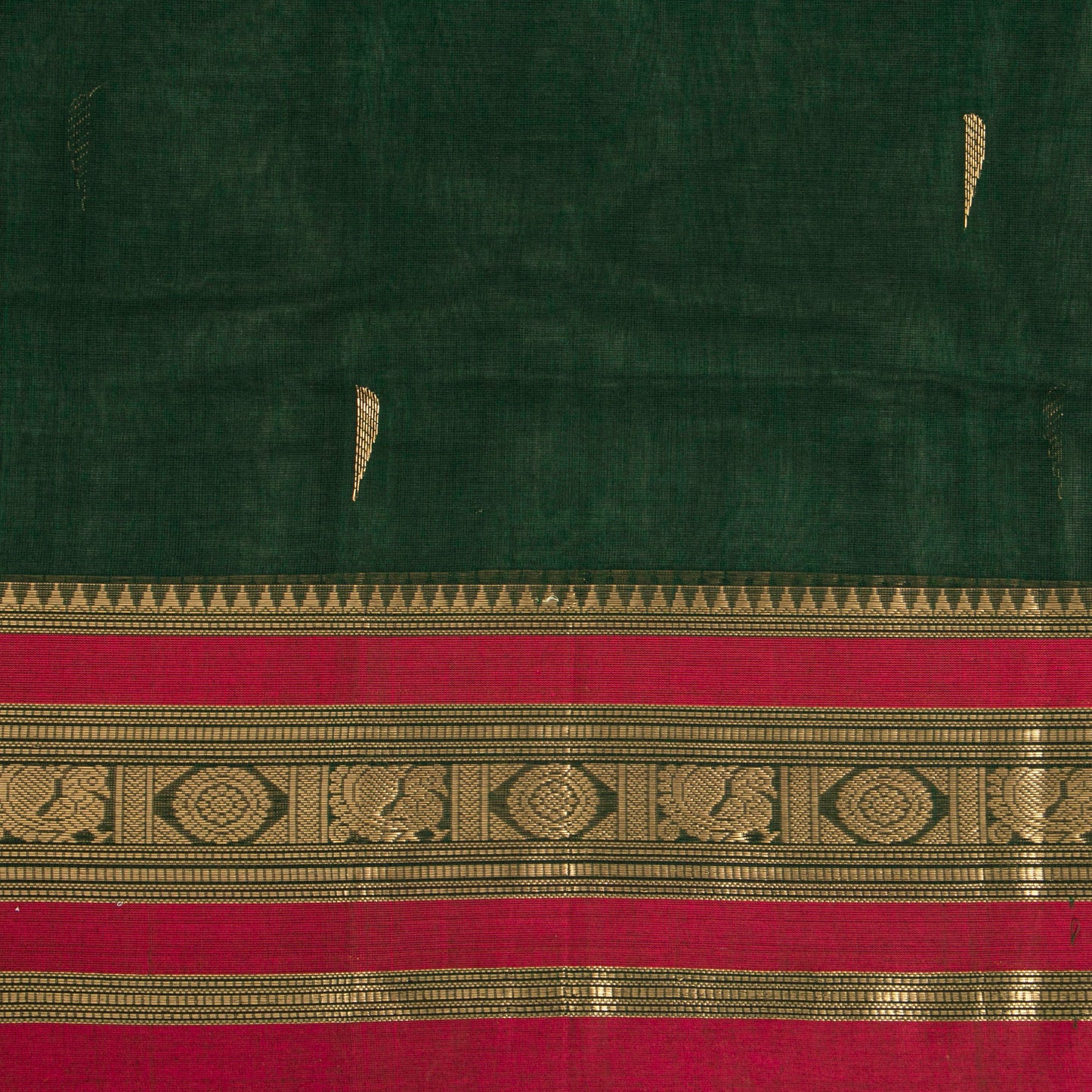Green Kanchi Cotton Saree PV RSP KC 241