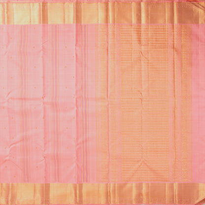 Pastel Peach Kanchipuram Silk Saree For Festive Wear PV VG 102
