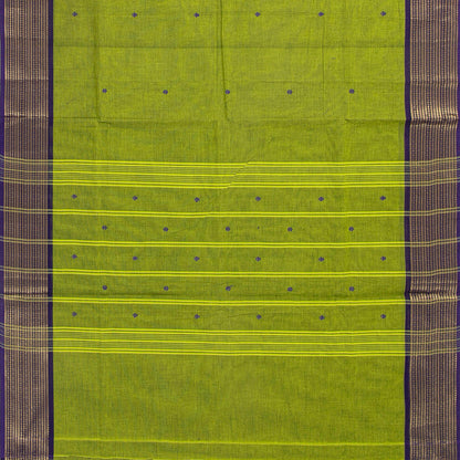 Green And Purple Kanchi Cotton Saree For Festive Wear PV MM KC 472