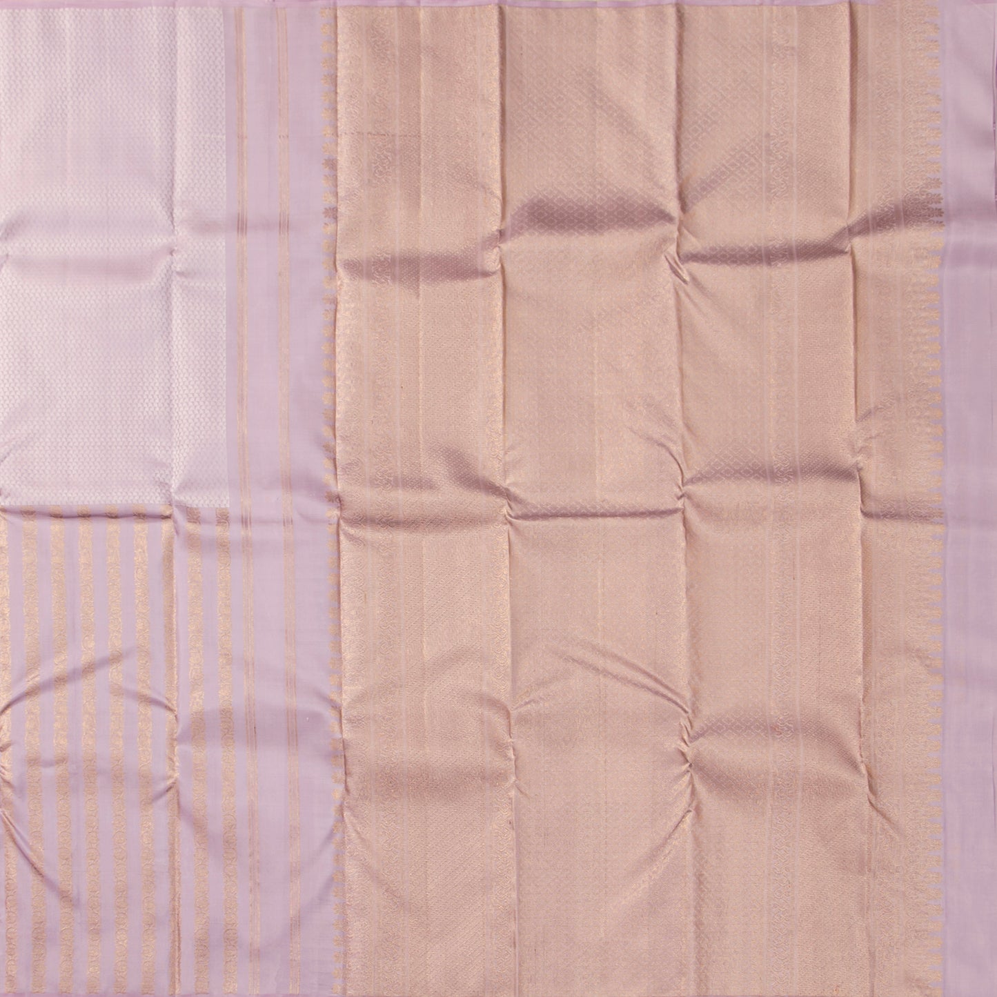 Lilac Kanchipuram Silk Saree Borderless For Festive Wear PV SAR 101