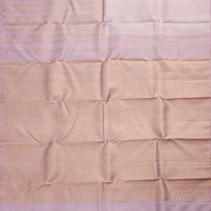 Lilac Kanchipuram Silk Saree Borderless For Festive Wear PV SAR 101