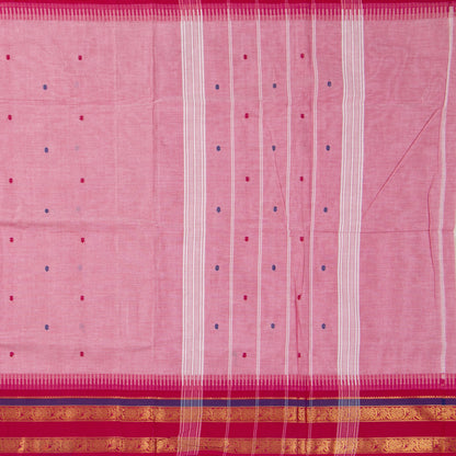 Pink Kanchi Cotton Saree For Festive Wear PV MM KC 527