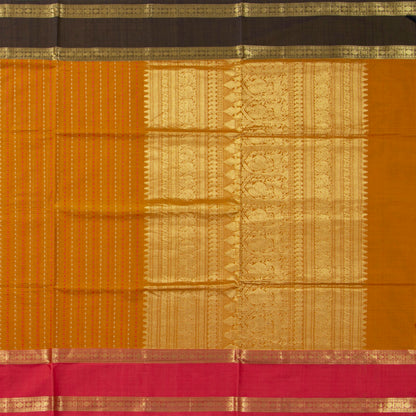 Mustard And Pink Lakshadeepam Kanchi Cotton Saree PV RSP KC 243
