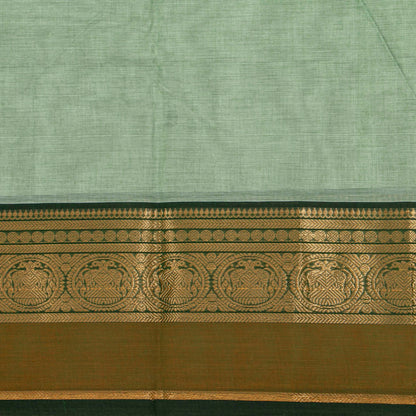Green Kanchi Cotton Saree For Festive Wear PV MM KC 525