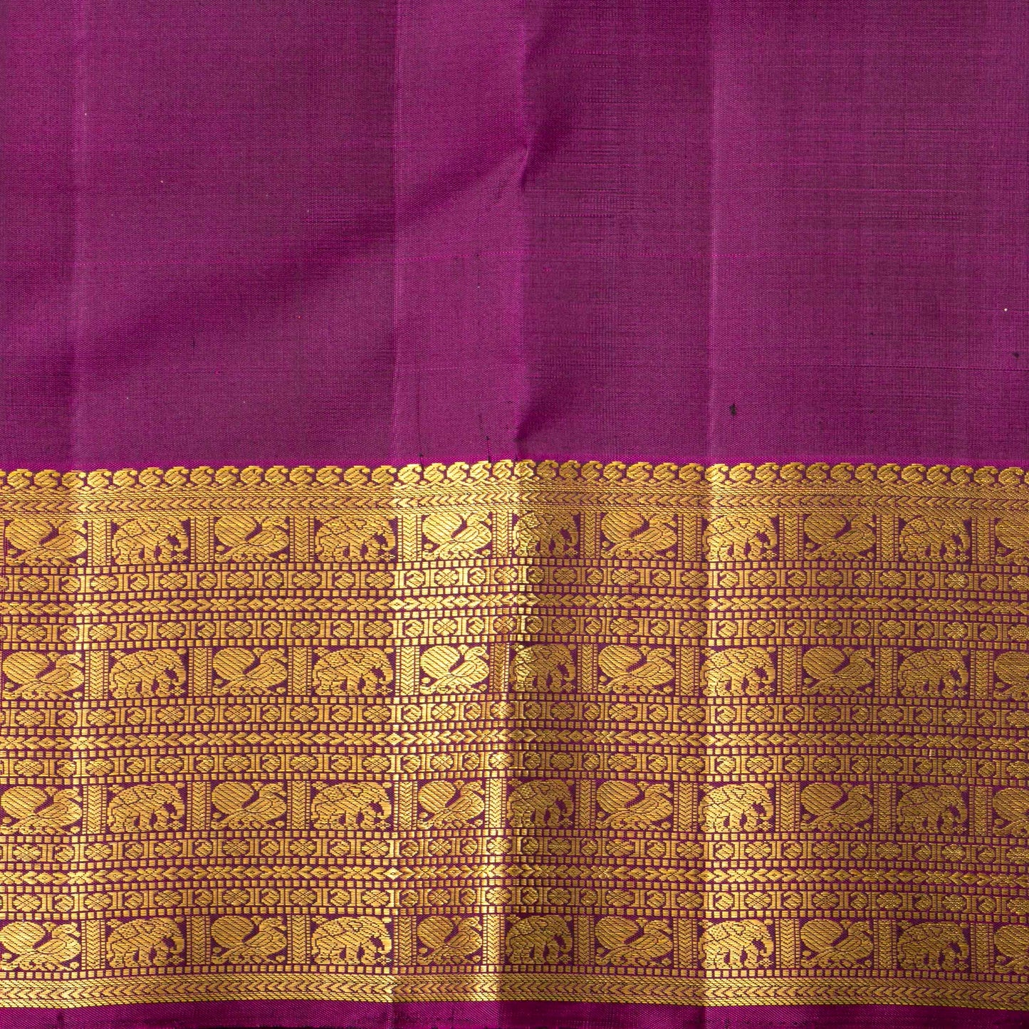 Rust Orange And Magenta Kanchipuram Silk Saree For Festive Wear PV VIS 106