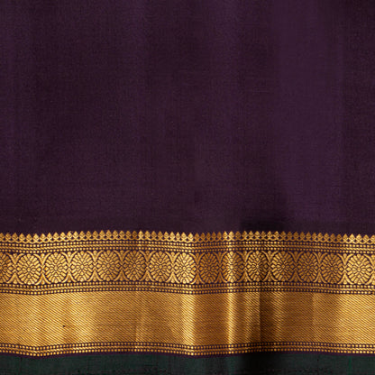 Blue And Brown Kanchipuram Silk Saree For Festive Wear PV VIS 121