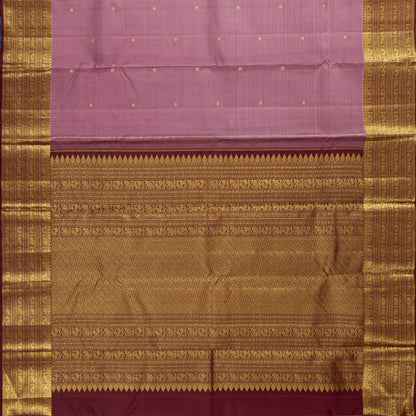 Lavender And Maroon Dual Shade Kanchipuram Silk Saree For Festive Wear PV VIS 105