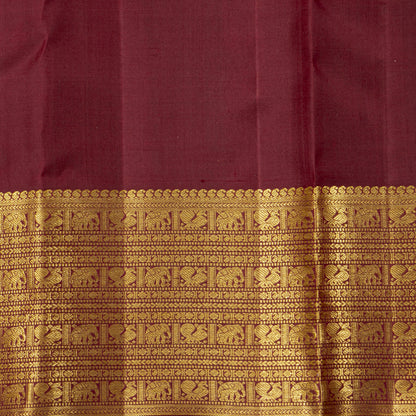 Lavender And Maroon Dual Shade Kanchipuram Silk Saree For Festive Wear PV VIS 105