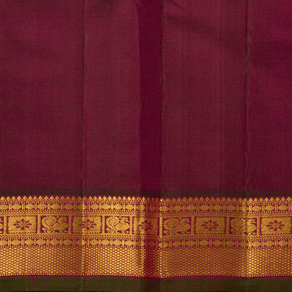 Mauve And Maroon Kanchipuram Silk Saree For Festive Wear PV VIS 113