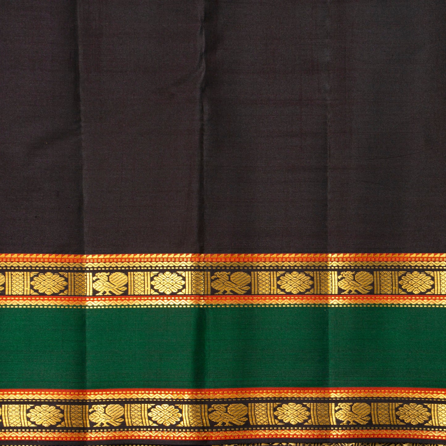 Purple And Brown Kanchipuram Silk Saree For Festive Wear PV VIS 125