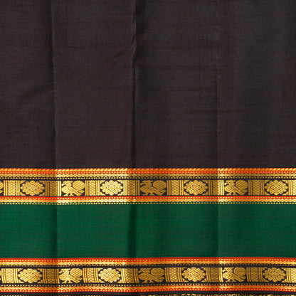 Purple And Brown Kanchipuram Silk Saree For Festive Wear PV VIS 125