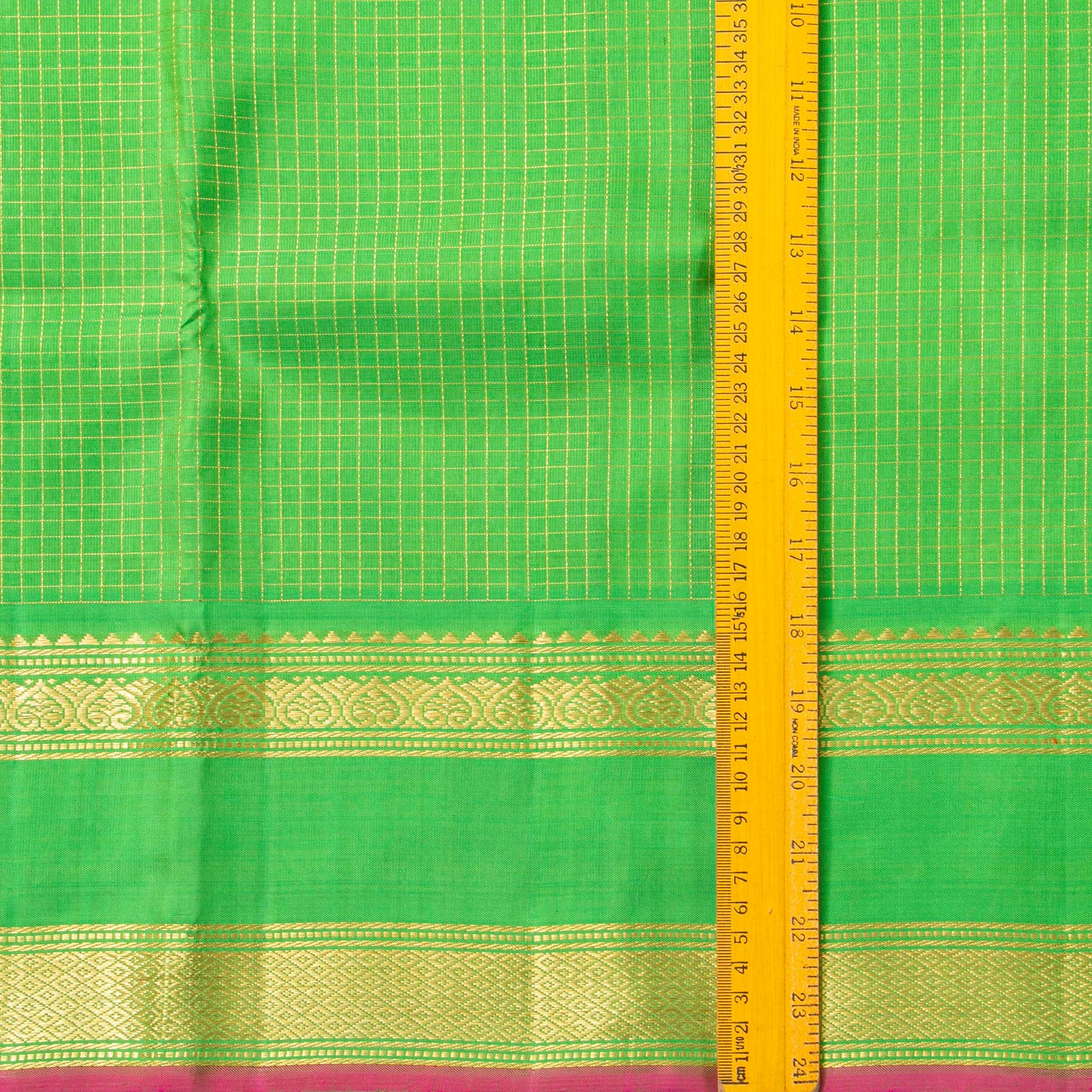 Green Kanchipuram Silk Saree For Bridal Wear PV NYC 1940
