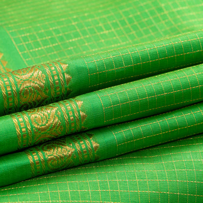 Green Kanchipuram Silk Saree For Bridal Wear PV NYC 1940