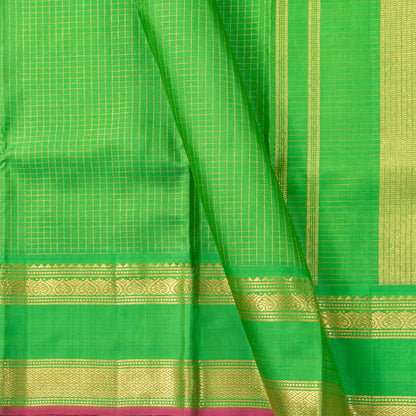 Green Kanchipuram Silk Saree For Bridal Wear PV NYC 1940