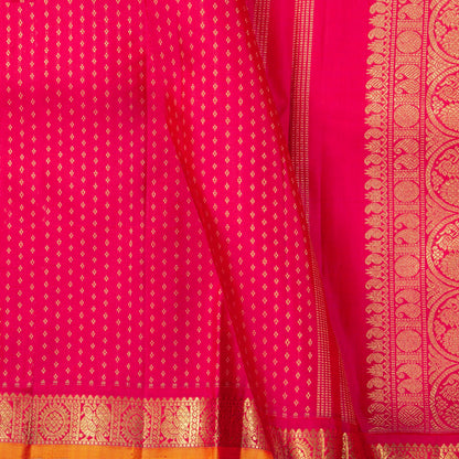 Pink Kanchipuram Silk Saree For Festive Wear PV NYC 2034