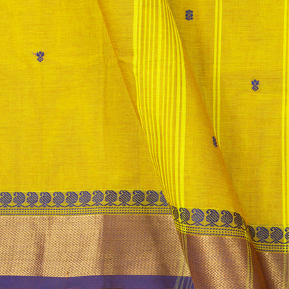 Yellow Kanchi Cotton Saree For Festive Wear PV MM KC 397