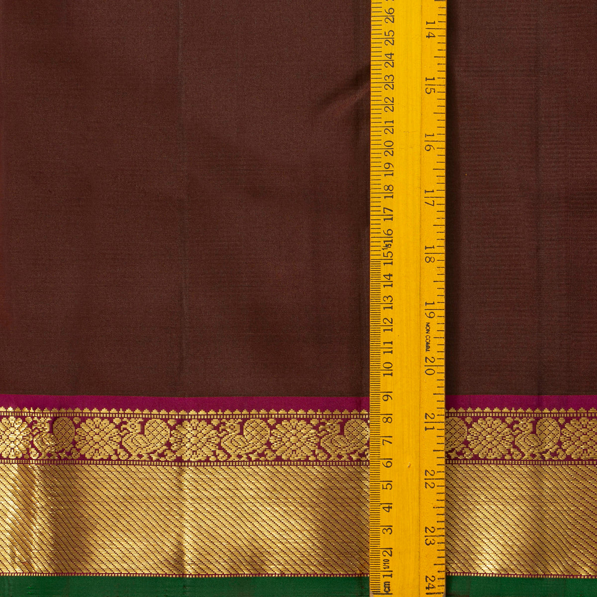 Brown And Magenta Kanchipuram Silk Saree For Festive Wear PV NYC 2023