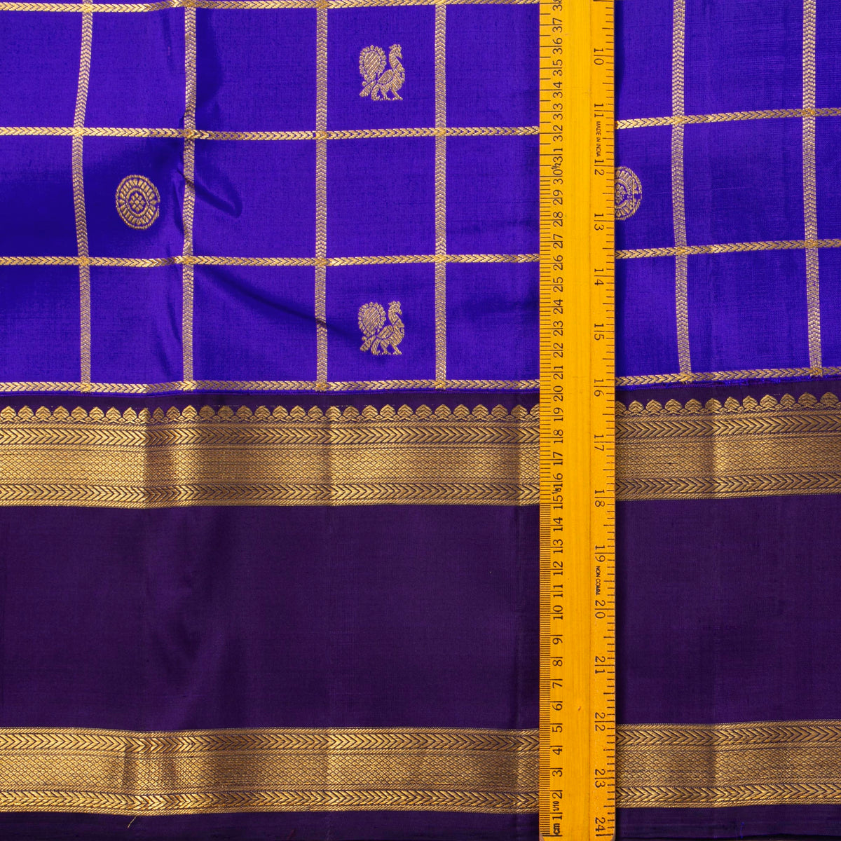 Purple And Violet Kanchipuram Silk Saree For Festive Wear PV NYC 1983
