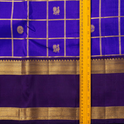 Purple And Violet Kanchipuram Silk Saree For Festive Wear PV NYC 1983