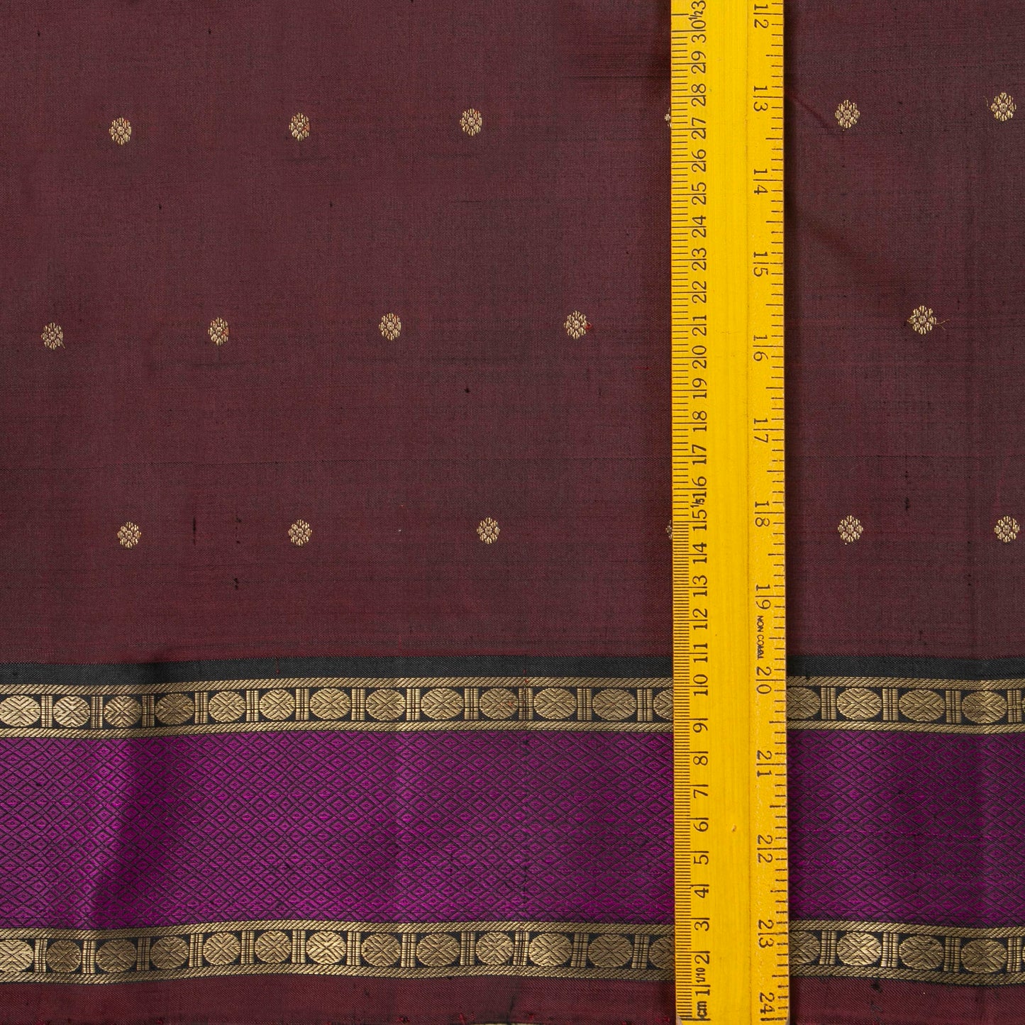 Brown And Black Kanchipuram Silk Saree For Festive Wear PV NYC 2018
