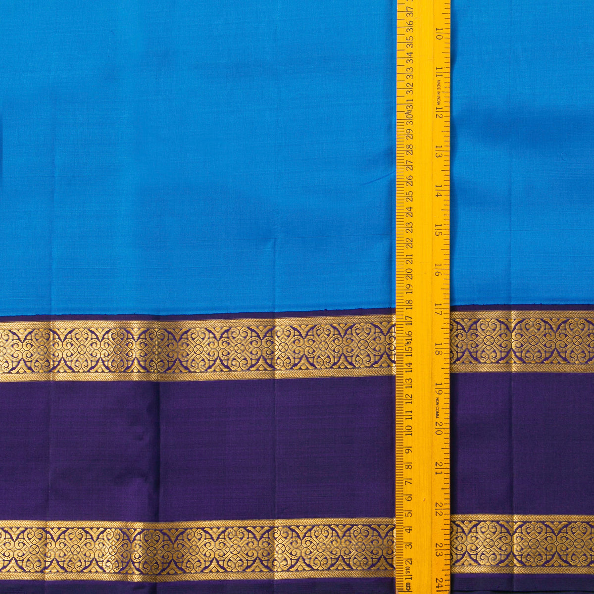 Blue Kanchipuram Silk Saree For Festive Wear PV NYC 2033