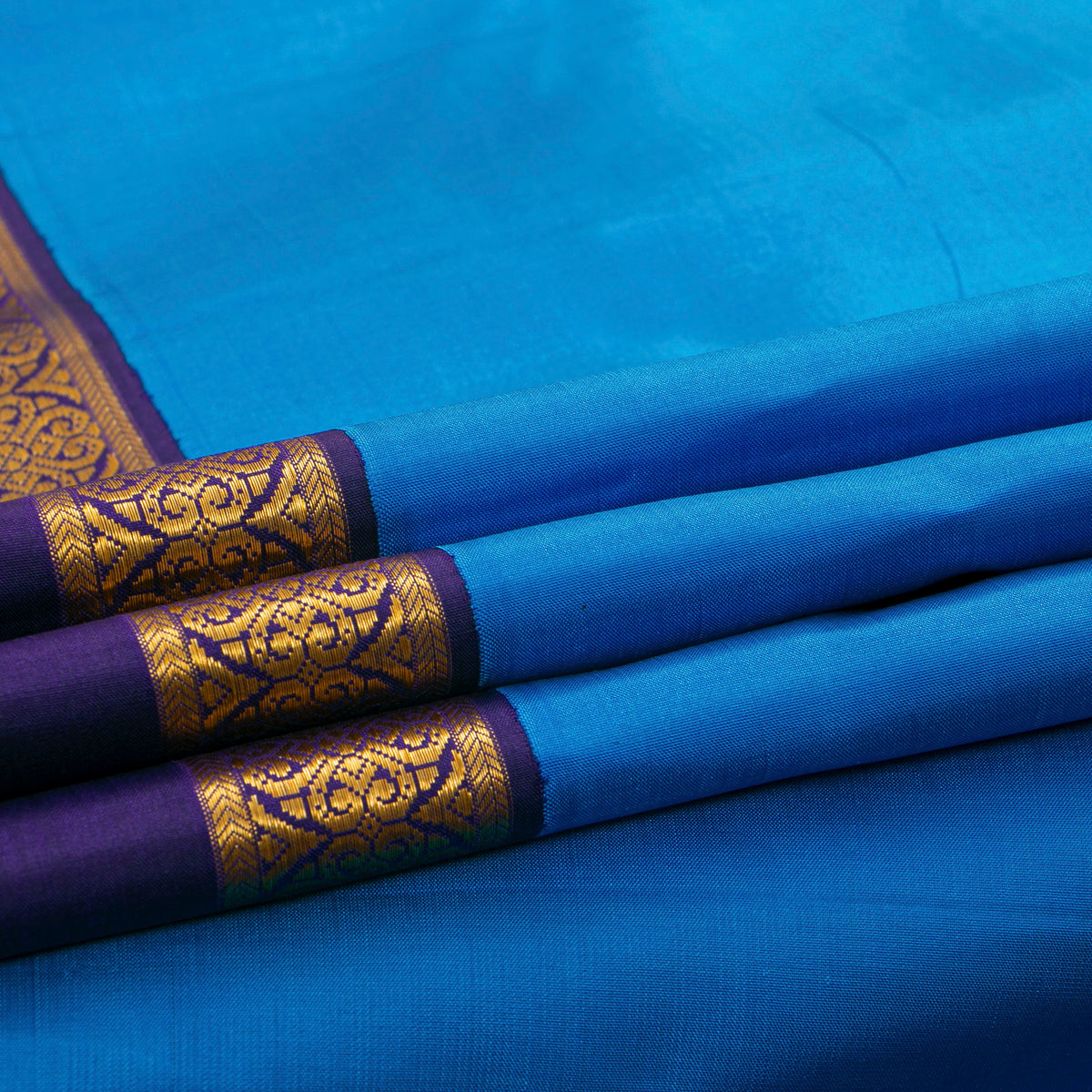 Blue Kanchipuram Silk Saree For Festive Wear PV NYC 2033
