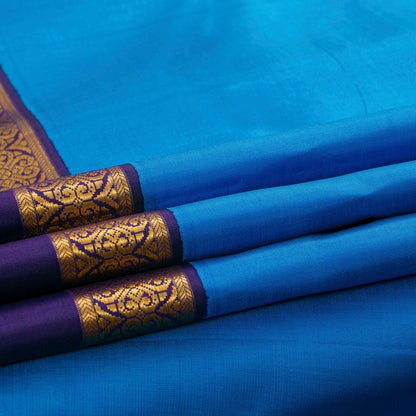 Blue Kanchipuram Silk Saree For Festive Wear PV NYC 2033