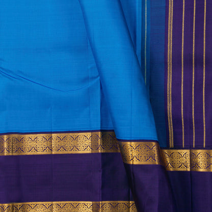 Blue Kanchipuram Silk Saree For Festive Wear PV NYC 2033