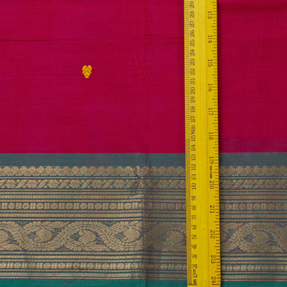 Pink And Blue Kanchi Cotton Saree PV MM KC 460