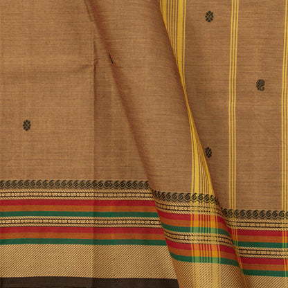 Beige Kanchi Cotton Saree For Festive Wear PV MM KC 476