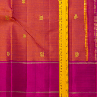 Rust And Pink Kanchipuram Silk Saree For Festive Wear PV NYC 2020