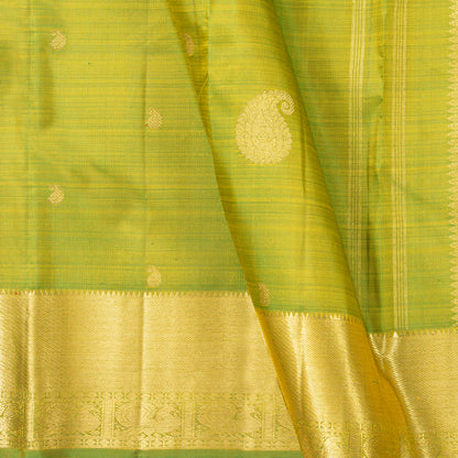 Green Kanchipuram Silk Saree For Wedding  Wear PV NYC 2015