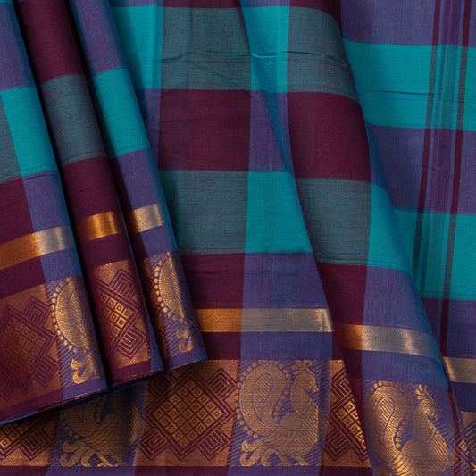 Multicolour Checks Chettinad Cotton Saree PV SK CC 207