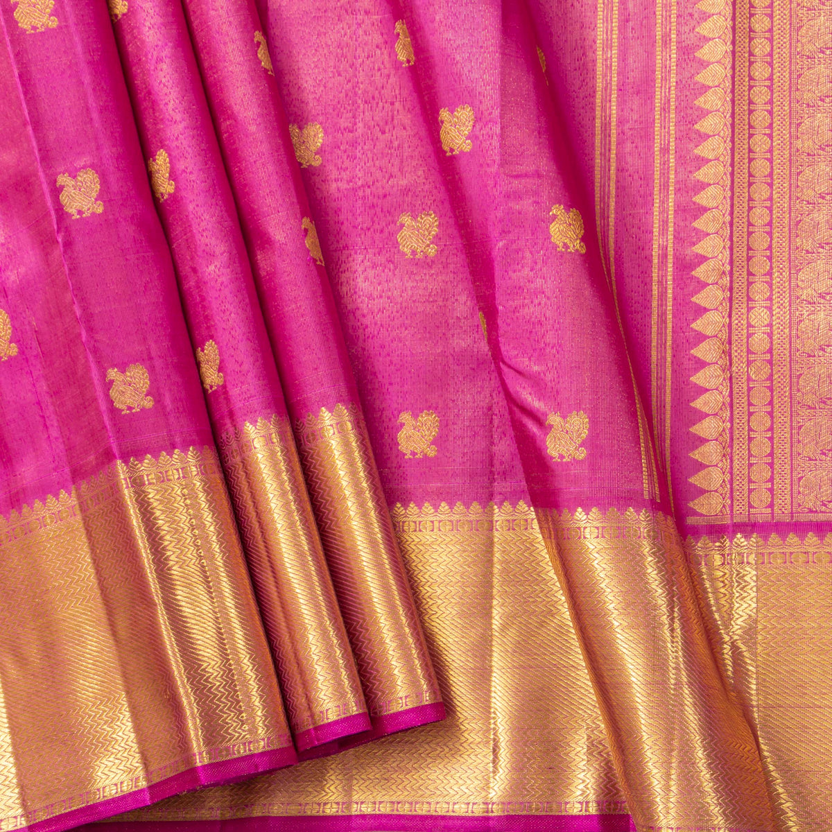 Pink Kanchipuram Tissue Silk Saree For Wedding Wear PV NYC 2029