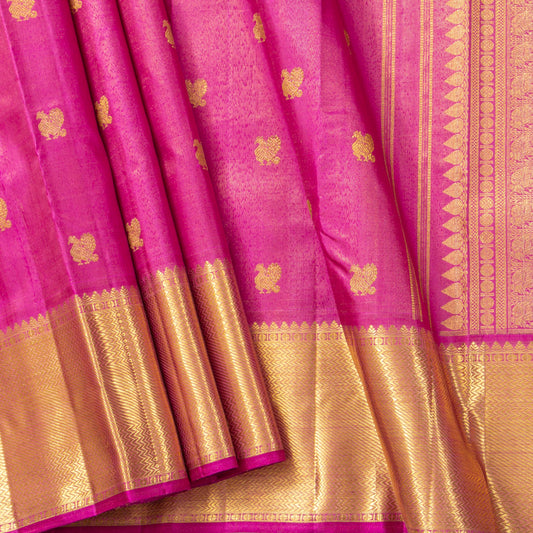 Pink Kanchipuram Tissue Silk Saree For Wedding Wear PV NYC 2029