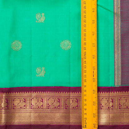 Sea green And Magenta Kanchipuram Silk Saree For Wedding Wear PV NYC 2039