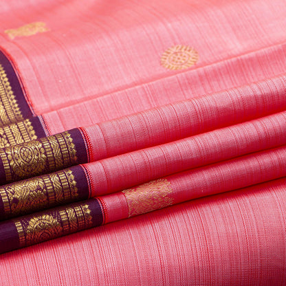 Pink And Magenta Kanchipuram Silk Saree For Wedding Wear PV NYC 2035