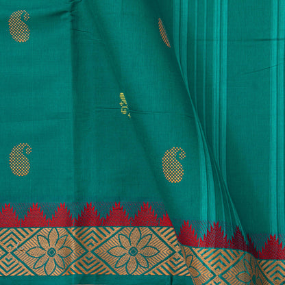 Green Chettinad Cotton Saree PV SK CC 188
