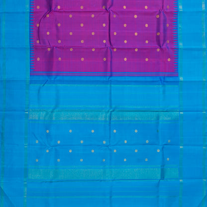 Magenta And Anandha Blue Kanchipuram Silk Saree For Wedding Wear PV NYC 2047
