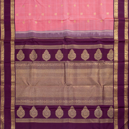 Pink And Magenta Kanchipuram Silk Saree For Wedding Wear PV NYC 2035