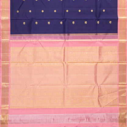 Blue And Pink Kanchipuram Silk Saree For Wedding Wear PV NYC 2027