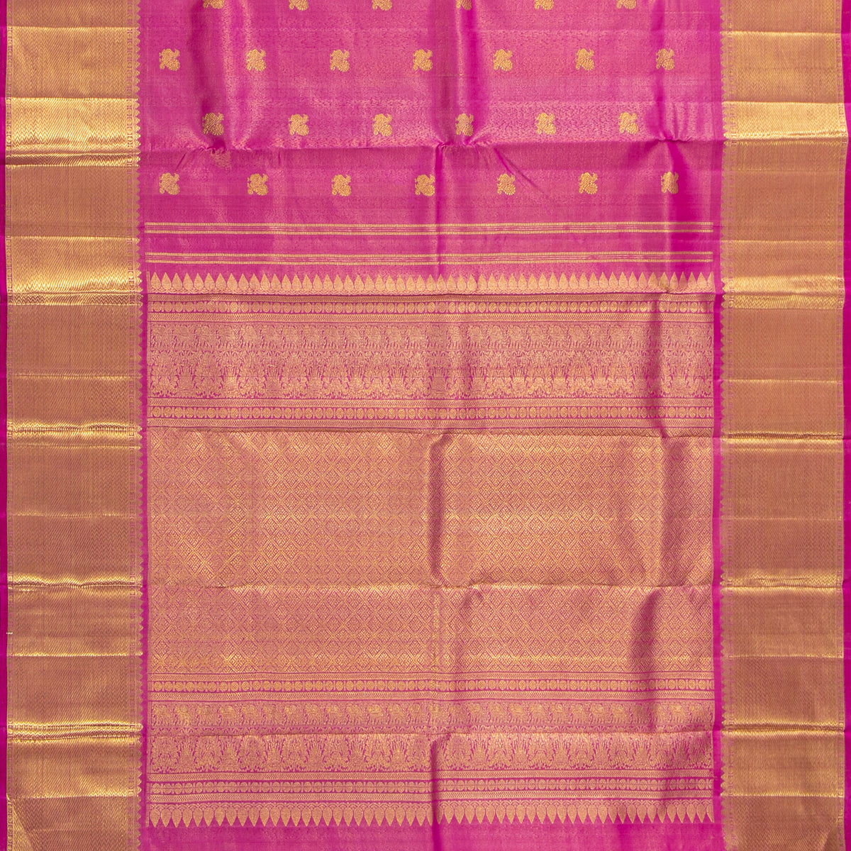 Pink Kanchipuram Tissue Silk Saree For Wedding Wear PV NYC 2029