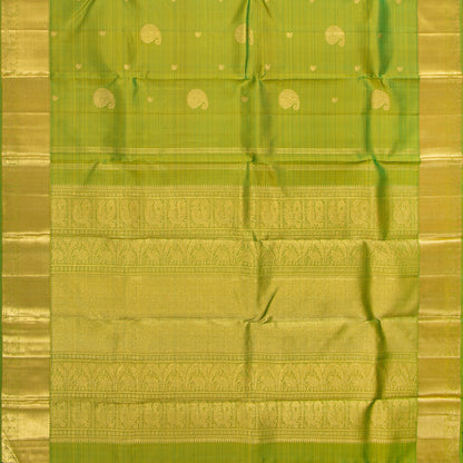 Green Kanchipuram Silk Saree For Wedding  Wear PV NYC 2015