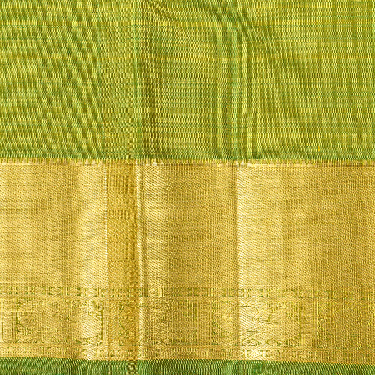 Green Kanchipuram Silk Saree For Wedding  Wear PV NYC 2015