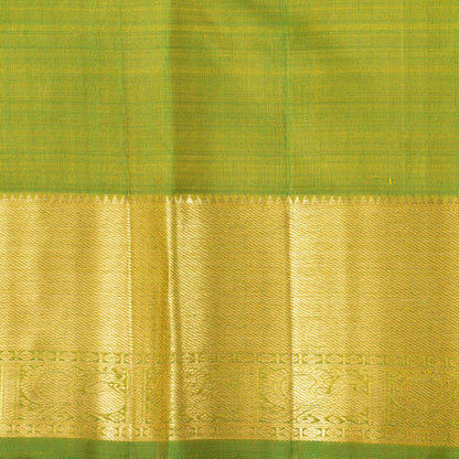 Green Kanchipuram Silk Saree For Wedding  Wear PV NYC 2015